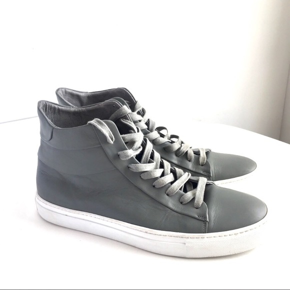 Wings + Horns Other - Wings + Horns Classic Hi Top Sneaker Gray Leather